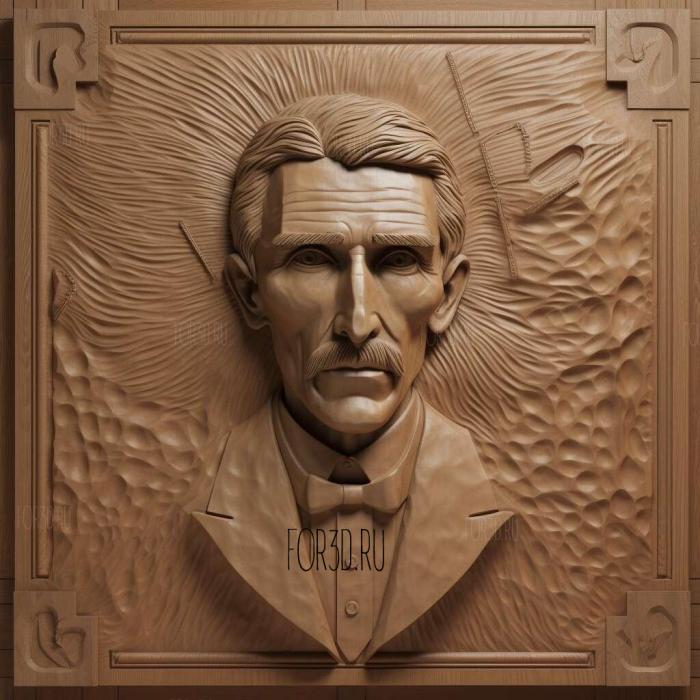 nikola tesla 2 stl model for CNC